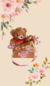 Cesta mimo com urso,chocolate e flores