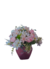 Arranjo com flores variadas no vaso de cerâmica rosa na internet
