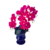 Arranjo com 4 orquideas de silicone na cor pink no vaso preto - comprar online