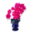 Arranjo com 4 orquideas de silicone na cor pink no vaso preto na internet