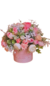 Arranjo com carinho com flores variadas rosas e branca - Darc Flores e Arranjos Artificiais