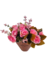 Mini Arranjo vaso cerâmica prateado com mini rosas na internet