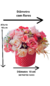 Arranjo Com Rosas Artificiais Mescladas No Vaso Cerâmica - comprar online