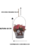 Arranjo com flores artificiais no vaso com suporte para pendurar - loja online