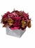 Arranjo com rosas mescladas no vaso cerãmica branco - comprar online