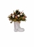 Arranjo bota com flores artificiais variadas
