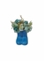Arranjo vaso modelo bota azul com flores artificiais - comprar online