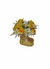 Arranjo vaso amarelo modelo bota com flores variadas - Darc Flores e Arranjos Artificiais