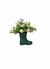Arranjo vaso modelo bota de cerâmica com flores mescladas - Darc Flores e Arranjos Artificiais