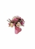 Arranjo vaso modelo bota rosa com flores artificiais variadas na internet