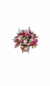 Arranjo com flores rosas e pink no carrinho - comprar online