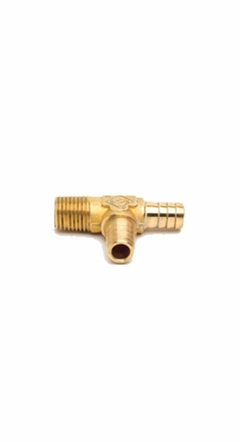 TEE PARA MANGUEIRA MACHO LATERAL 1/4"X1/8" - 701.1.014.018C