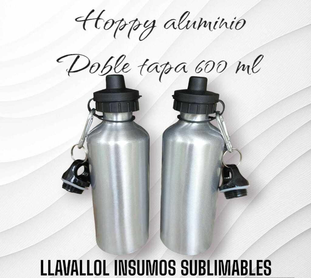 BOTELLA DE ALUMINIO DE 600 CC – Hoppy Doble Pico – SubliTextil