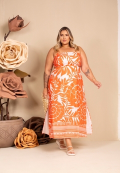 Vestido Laranja Giovana na internet