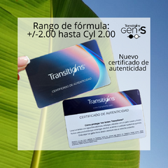 TRANSITIONS GEN S CR39 CON AR CLARITY en internet