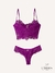 Conjunto Sem Bojo Chantilly Rendado Morado