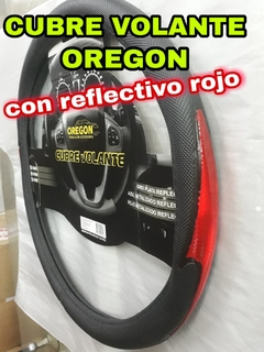 CUBRE VOLANTE OREGON N/ROJO