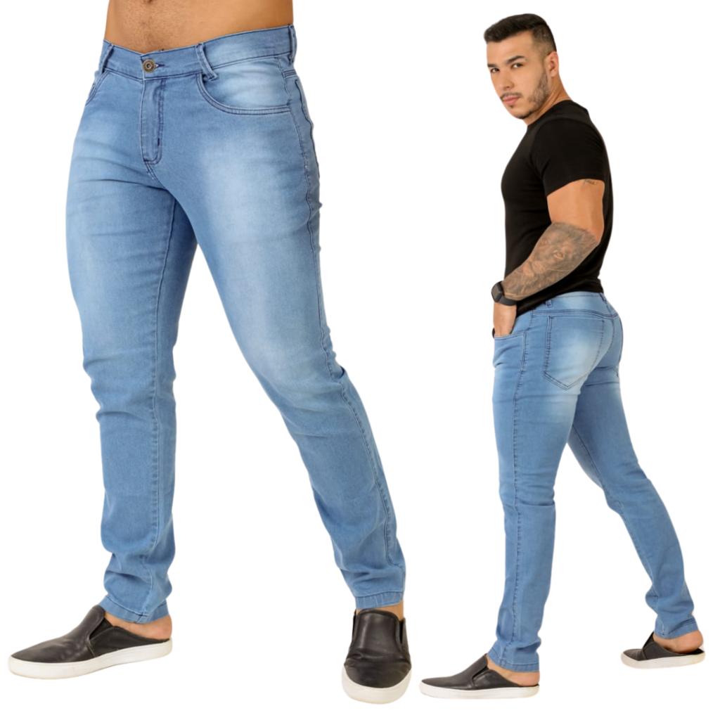 Jeans masculino fashion claro