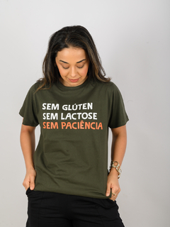 T-Shirt sem glúten, sem paciência - loja online