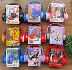 AURICULAR INFANTIL BLUETOOTH INALAMBRICO PERSONAJES ANIMADOS 3D VARIOS MODELOS