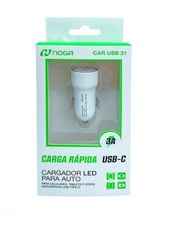 Cargador cabezal USB-C para AUTO 3A NOGA - comprar online