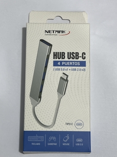 Hub Usb-C A 4 Puertos Usb 2.0 + 3.0 Pc Notebook, Mac, Windows, Android Netmak Nm-AC09 - comprar online