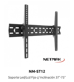 Soporte TV NETMAK fijo C / INCLINACIÓN LED - LCD 37”-75”