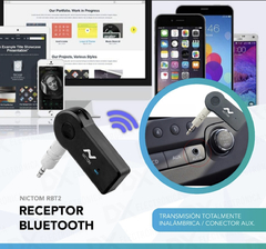 Receptor Bluetooth AUTO Recargable durac Bat 4 Hs, NICTOM RBT2 - comprar online