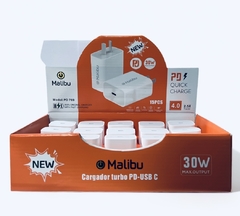 Cargador CABEZAL MALIBU TURBÓ 30W. PD-USB C