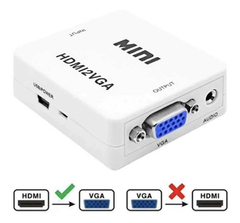 Conversor HDMI a VGA Con Audio Analógico A Digital 1080P