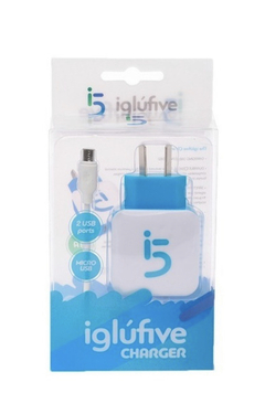 Cargador iglufive V8 2.1A con Cable desmontable