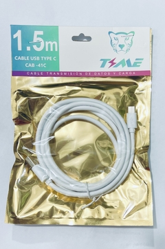 Cable USB TIPO C (1.5metros) Bien grueso y Reforzado, TIME CAB-41C - comprar online