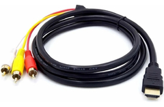 Cable Hdmi A Rca 1080p Hdmi Macho A 3 Rca S-video Av Audio - comprar online