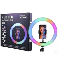 Aro De Luz Led 36 Cm Grande Luz Rgb Calida Fria + Trípode - comprar online