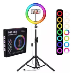 Aro De Luz Led 36 Cm Grande Luz Rgb Calida Fria + Trípode