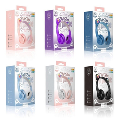 Auriculares Inalambricos Bluetooth Luces Orejas De Gato P47M CAT - comprar online