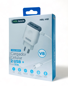 Cargador 3.1A V8 CARGA RÁPIDA HBLtech