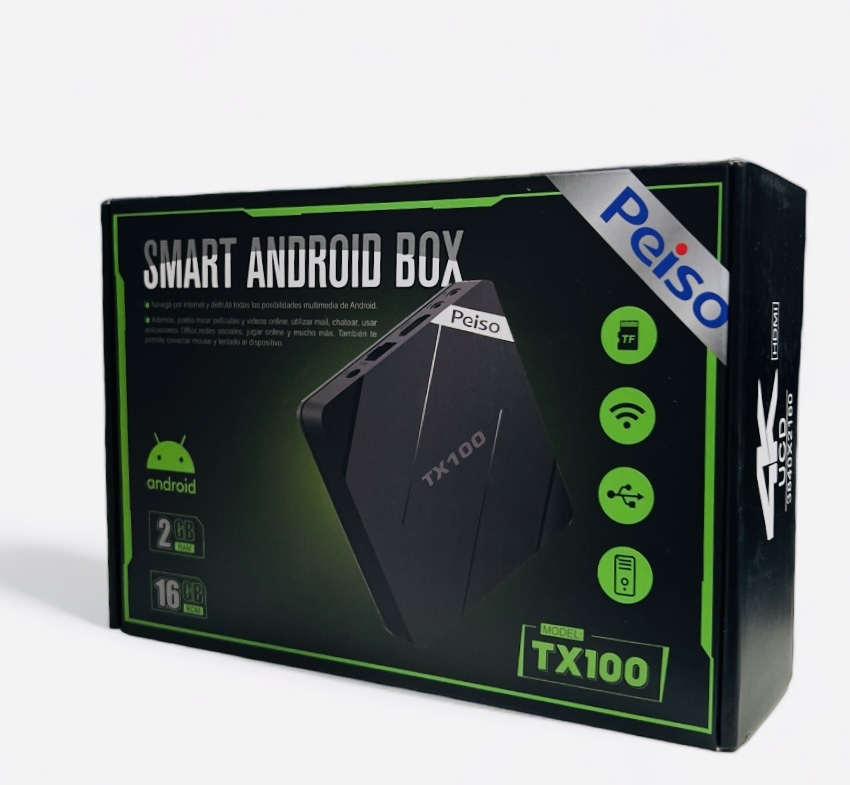 Convertidor Smart Tv Box TX100. 1080p 2GB RAM 16GB ROM Android 9