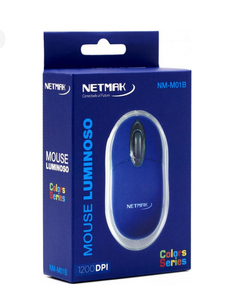 Mouse Con Cable Netmak Con Luz Led Usb Nm-m01