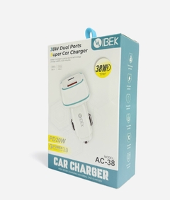 Cargador Cabezal Auto Ibek AC-38 1 Puerto Usb + Tipo C Qualcomm 3.0 38w - comprar online