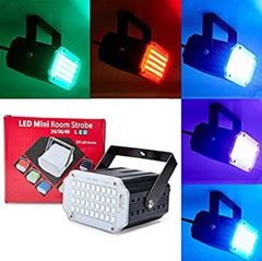 Mini Flash SEISA Luz 36 Led Rgb Audio Ritmico Colores Fiestas Dj EP-36