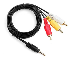 Cable Av 3 Rca A Miniplug 3.5mm Audio Video 1,8mts 3 a 1