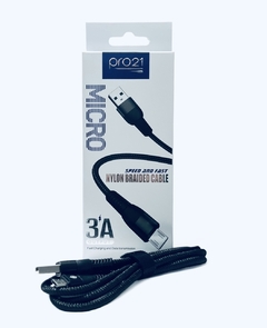 Cable USB V8(micro usb) 3A TURBO carga rápida NYLON MALLADO Pro21 en caja - comprar online