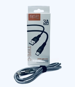 Cable USB TIPO-C 3A TURBO carga rápida NYLON MALLADO Pro21 en caja - comprar online