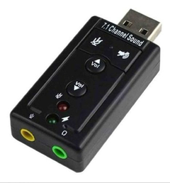 Placa De Sonido Usb 7.1 Netmak Nsu8ch Color Negro