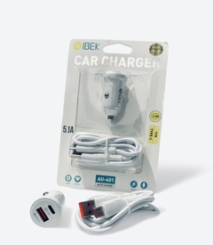 Cargador auto entrada USB.QC3.0+USB-C.20W 5.1A IBEK AU-401