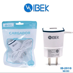 cargador IBEK en BOLSA 2.1A + una entrada USB