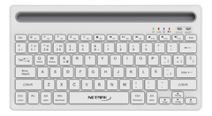 Teclado Portátil Inalambrico Bluetooth Recargable NETMAK KB-650, blanco negro en internet