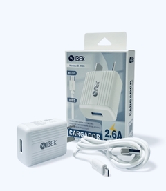 Cargador IBEK 2.6A V8(micro usb) con cable desmontable - comprar online