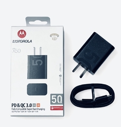 Cargador MOTOROLA 50W con Cable Tipo C-C TURBO POWER